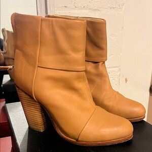 Rag & Bone Classic Newbury Tan Leather Ankle Boots